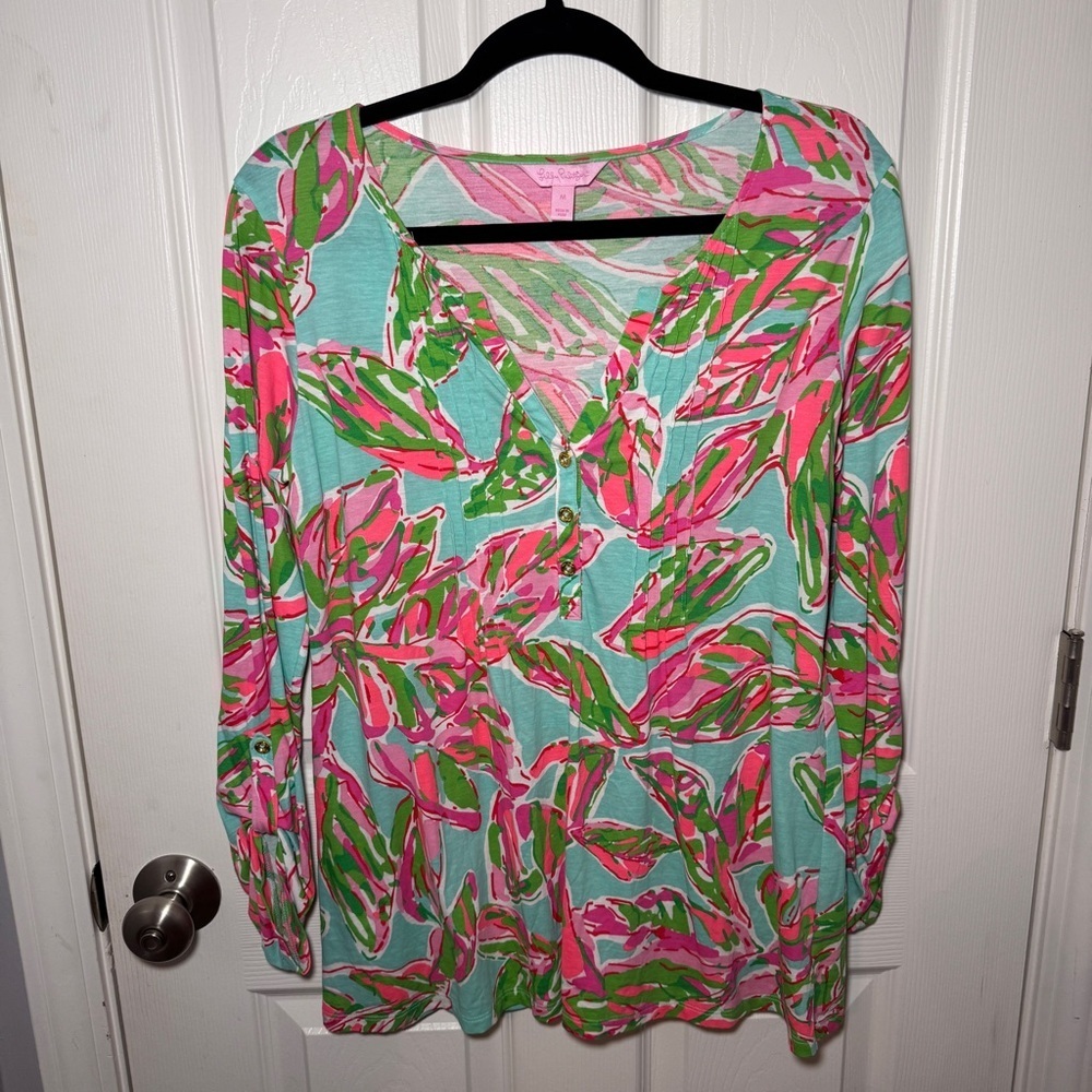 Lilly Pulitzer In The Vias Print Dorothy Top